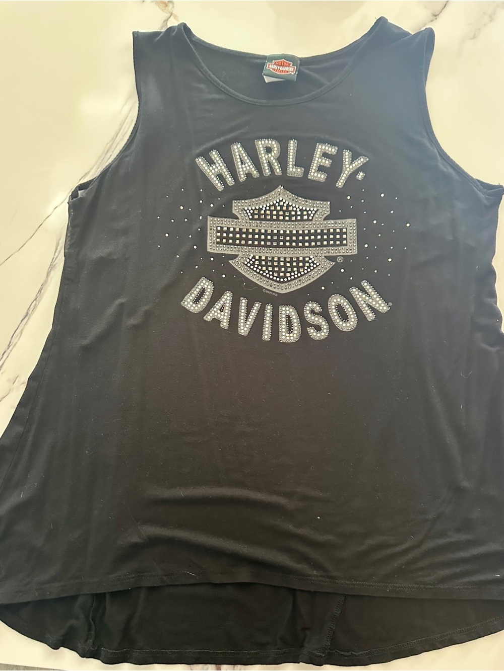 Harley-Davidson Black Tank with Silver Stud Logo